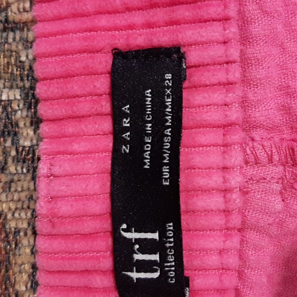 Zara Trf Collection Pink Cordaroy Pants Size M. Y2k - Picture 3 of 11